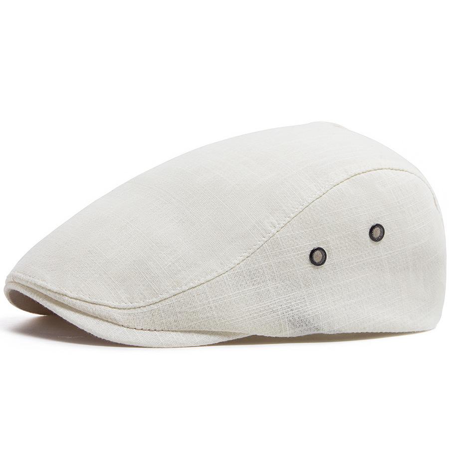 Lightweight Linen Vintage Breathable Cap for Men; Summer Casual Beret for Men; Sun-protective Baseball Cap for Women