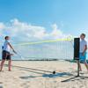 Badminton Net, Height Adjustable Volleyball Net, 20ft Wide Foldable Pickleball Net, Portable Tennis Net Set with Poles, Stand, Bag, Rackets, Nylon