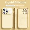 Original Liquid Silicone Phone Case For iPhone 17 16 15 14 13 Pro Max 17Pro Air Glass Large Window Camera Protection Soft Cover