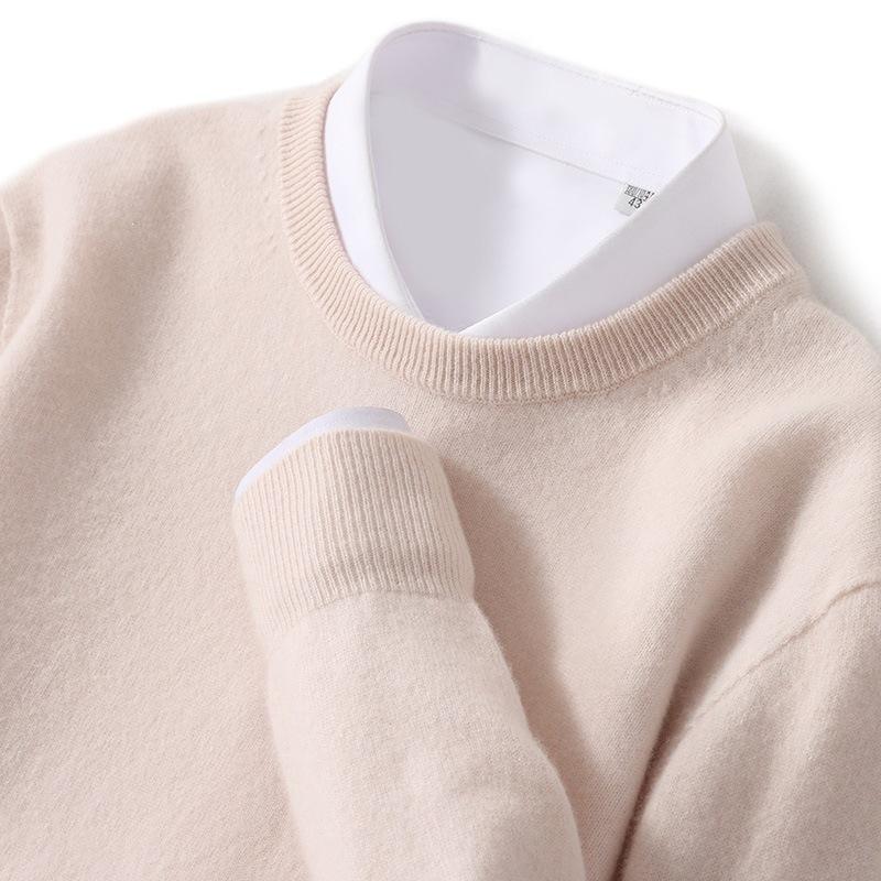 Cashmere Sweater Men'S 100 Pure Wool Knitted Sweater Round Neck Autumn And Winter Cashmere Sweater Line