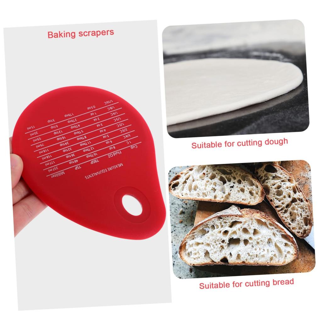 Silicone Scraper Bread Cutting Board Baking Multifunctional Scraper High Temperature Resistant Scale Flour Scraper Cutting Knife