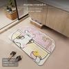 2Piece Diatom Mud Bath Mat, NonSlip Quick Dry Cartoon Rug for Bathroom Bathing A 40x60cm