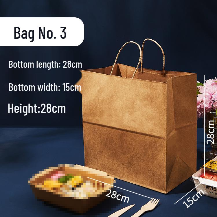 Custom Kraft Paper Takeout & Gift Bags for Pastry, Tea, and Shopping