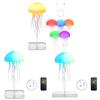 LED Gradient Jelly Fish Light RGB Jellyfish Dancing Leg Light Rechargeable Ambient Night Light for Bedrooms Living Room