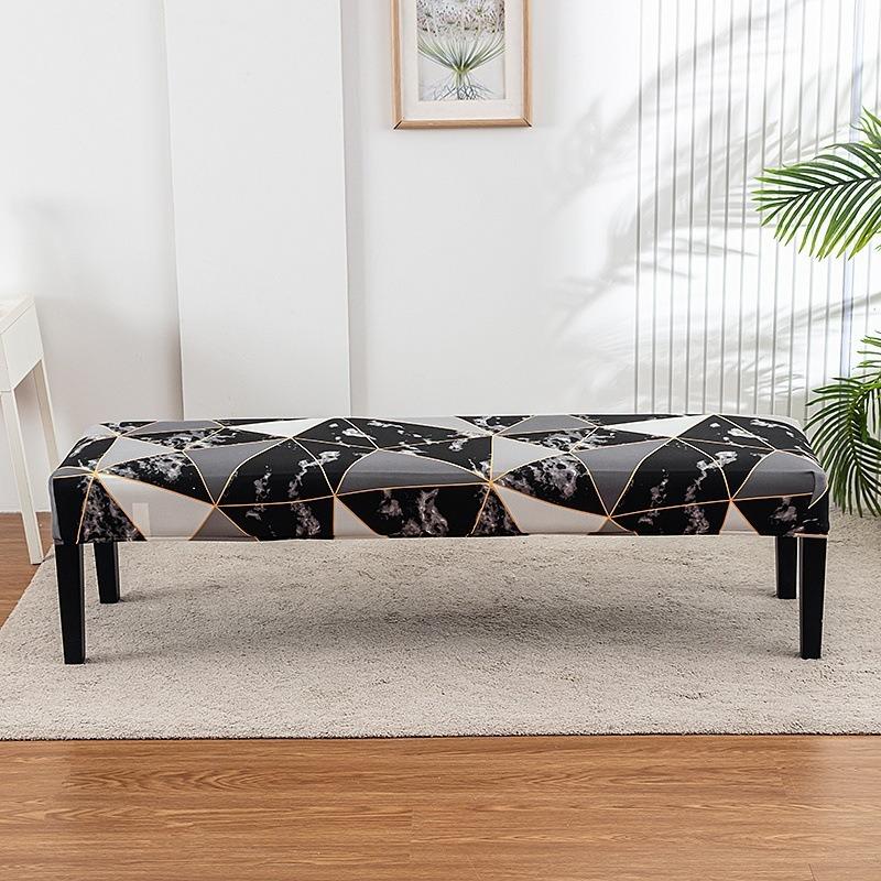 1Pc Long Bench Cover Stretch Polyester Removable Washable Anti-Dirty Piano Stool Chair Covers Living Room Bedroom Seat Protector