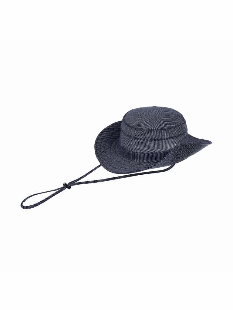 Beomyudageulaeseu Two-Way Seersucker Bucket Hat-Navy