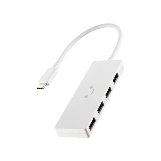 ELECOM USB Hub USB2.0 USB-C Connection 4 Ports Bus Powered 15cm Cable Shirochan (White x Black) U2HC-H040WF