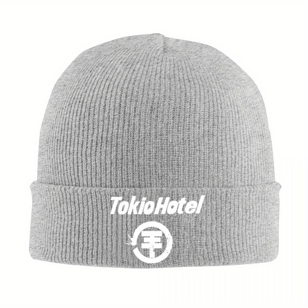Tokio Hotel Logo Rock Hats Autumn Winter Beanie Warm Band GerUnisex Pop Cap Unisex Bonnet