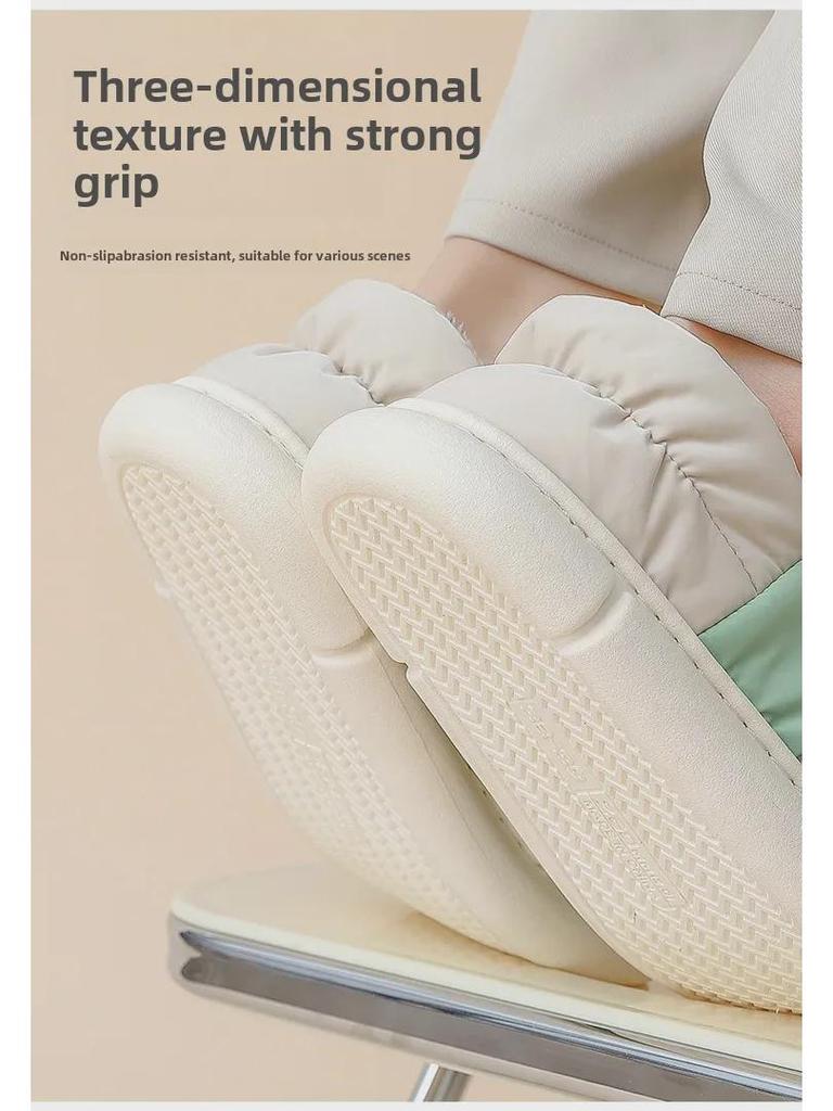 2023 New Waterproof Non-Slip Warm Cotton Indoor Slippers for Women & Men