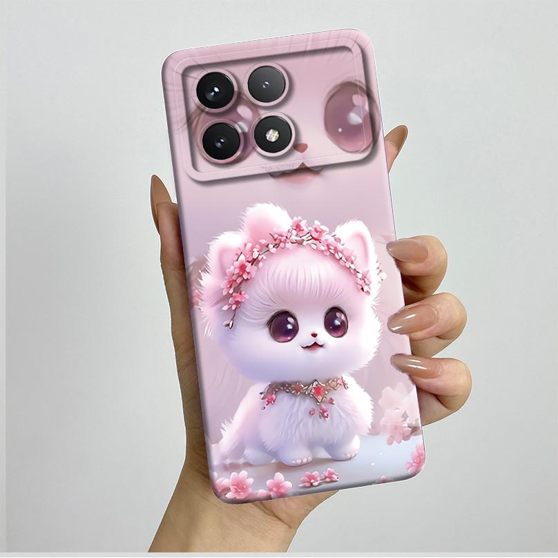 Shockproof Phone Case for Xiaomi Poco X6 Pro 5G Redmi K70E Pretty Butterfly Flowers Soft TPU Shell Poco X6Pro Bumper Back Cover