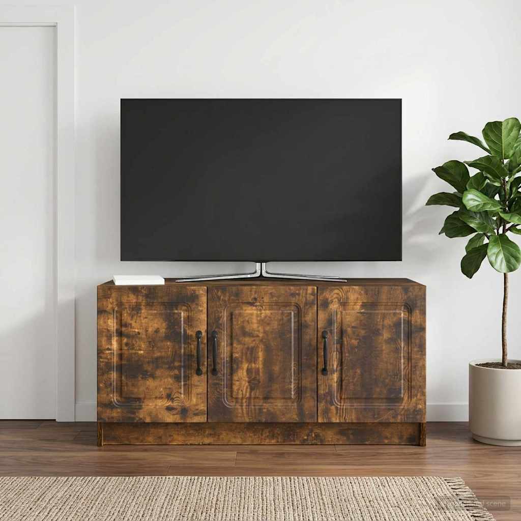 TV Cabinet Smoked Oak Finish 99 x 34.5 x 47 cm Engineered Wood