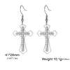 Cazador Clear Zircon Cross Earrings for Women Stainless Steel Christian Earrings Jesus Jewelry Valentine Gift 2026 Wholesale New