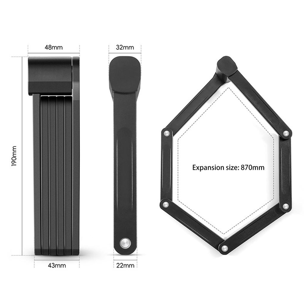 Folding Anti Theft Bicycle Lock Foadable Bike Security Lock with Mounting Bracket