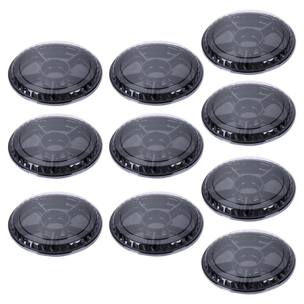 

Универсальный поднос для фруктов и закусок, пластиковый поднос с отделениями, пластиковая круглая коробка для хранения фруктов и закусок с крышкой 6 шт. для вечеринки