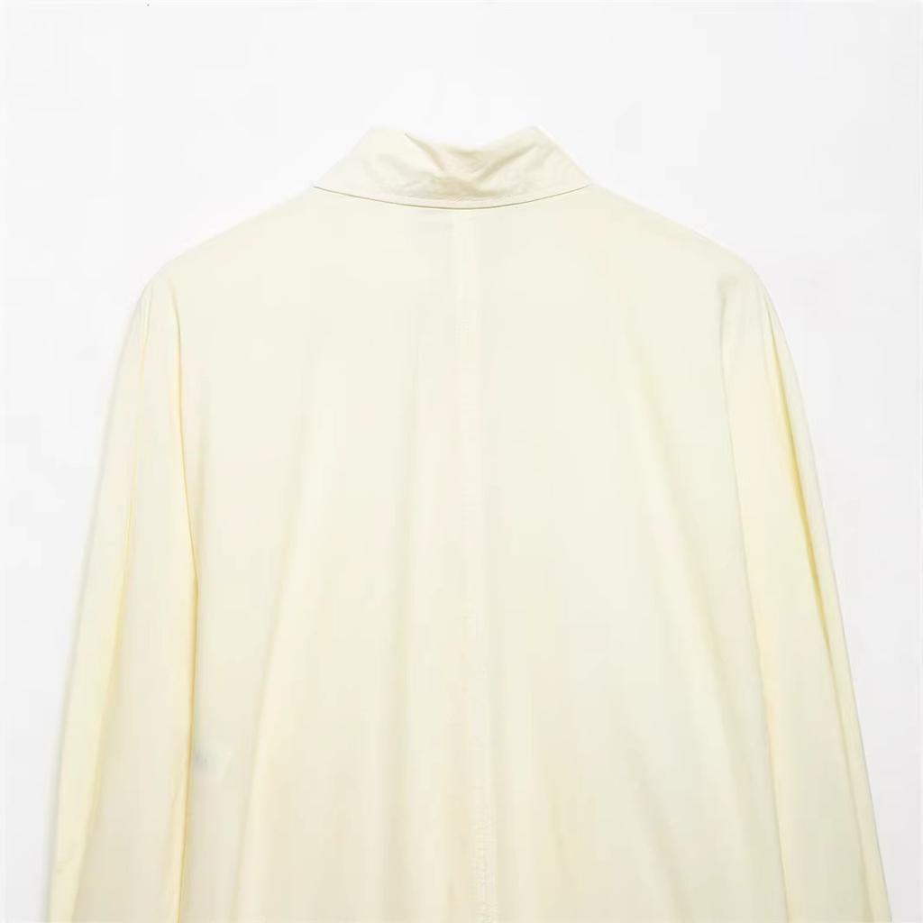2026 Spring New Style Women's Fashionable Casual Loose Versatile Poplin Solid Color Shirt