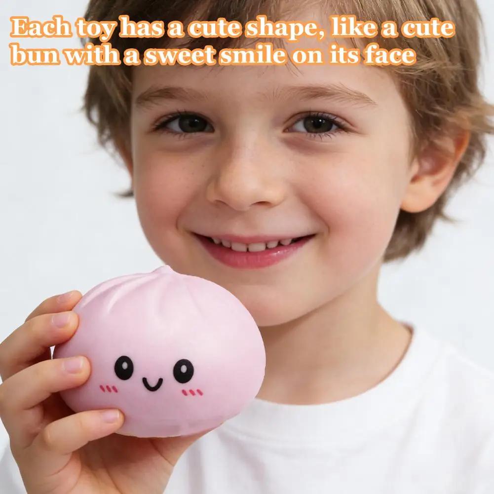 Bunte Teigtaschen Squishy Stressabbau Bälle mit Dampfgarer Wiederverwendbar Rückprall Quetsch Entlastungs Spielzeug Teig Ball Haus Büro Geschenke