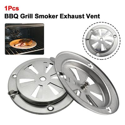 1Pcs Adjustable Vent Hole BBQ Grill Exhaust Vent Silver Air Control Valve  for Oven Test Chamber