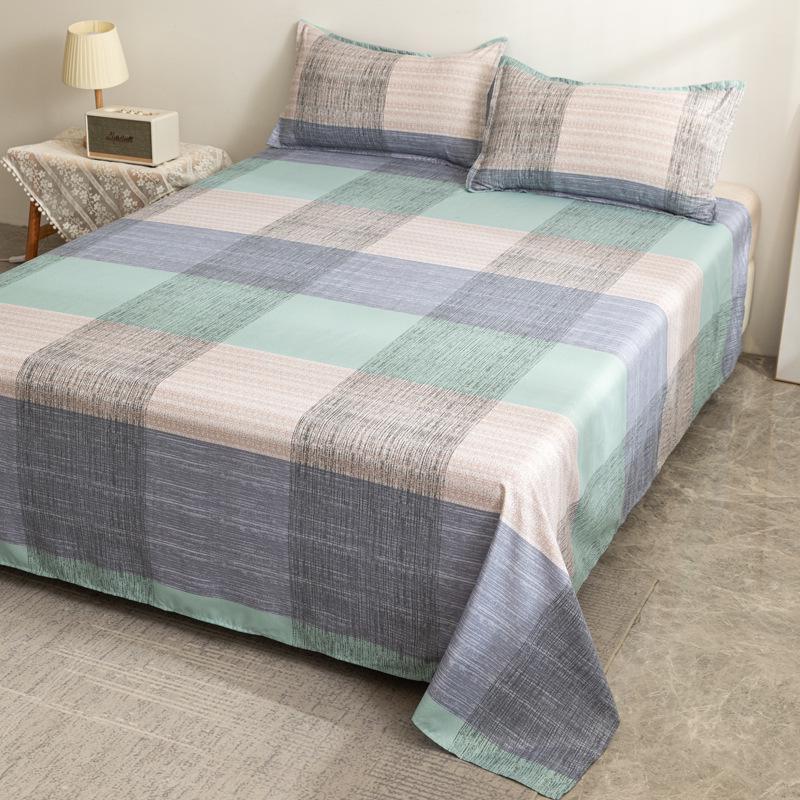 Winter Single Bed Sheet and Quilt Cover Set - 1.5m, Washed Cotton, Includes Pillowcase, Dormitory Style