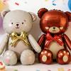 Bow Bear Aluminum Film Balloon Upright Design Boys Girls Birthday Gifts Ballons Party Decorations Anniversary Bear Balloons