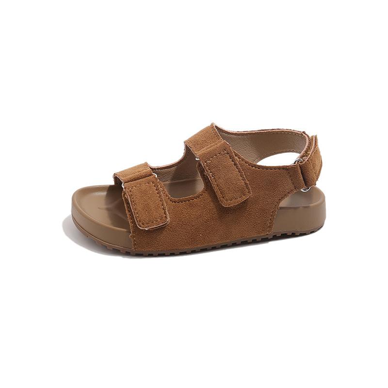 Top Options Retro Suede Leather Sprots Sandals for Children Classic Summer Engand Style Buckle Beach Platform Shoes Child I05308