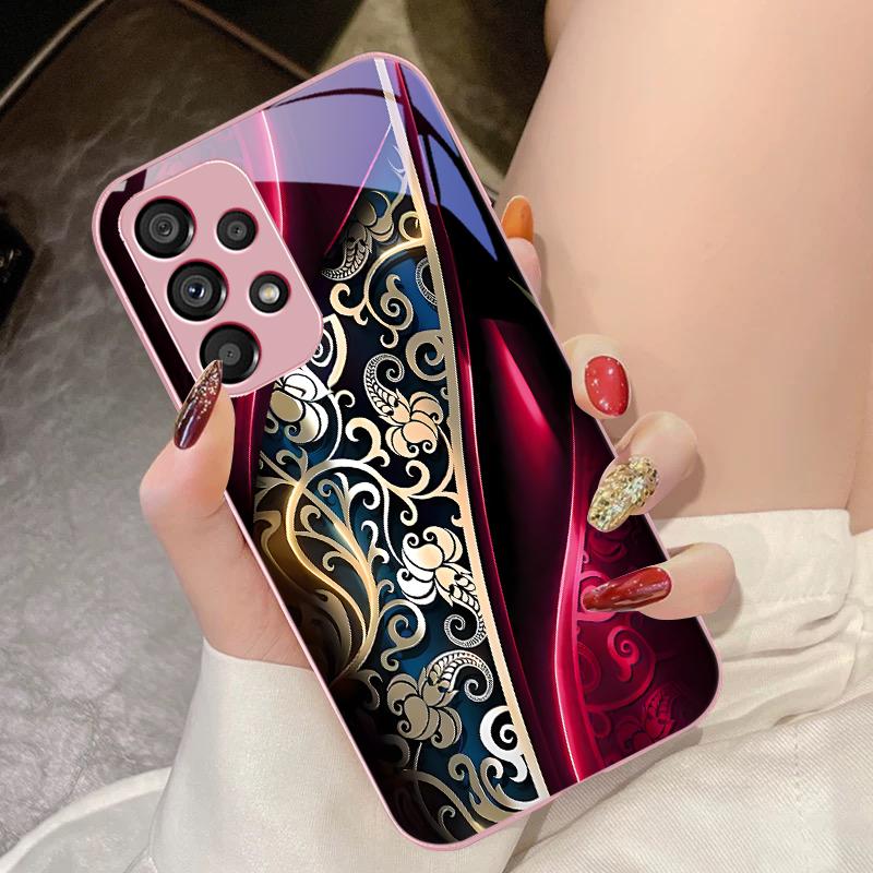 Fate Gear Black For Samsung Galaxy S10 4G S20 11E 30 S21 21Fe 22 S24 Pro S23 Ultra 5G S8 S9 Tempered Glass Phone Case