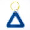 Bike Reflective Triangle Safety Warning Sign Lightweight Durable Hanging Tag with Steel Ring for Outdoor Cyclists