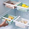 Retractable Fridge Organizer Pull Out Drawer Refrigerator Clip On Under Shelf Basket for Kitchen Storage Fits for Fridge Shelf Under 0.43 Inch