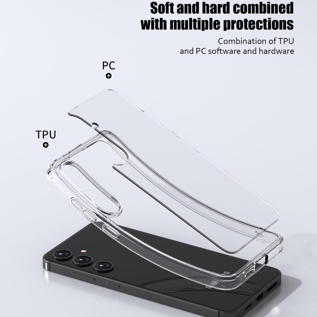 Samsung S25 Ultra/S24 Plus Ice Transparent Aurora Phone Case - Airbag Anti-drop Protective Cover