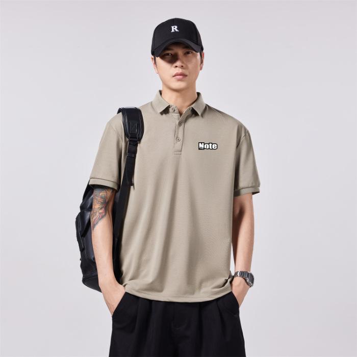 Men's Short-sleeved American POLO Shirt T-shirt Loose Lapel Summer New Men's Polo Shirt