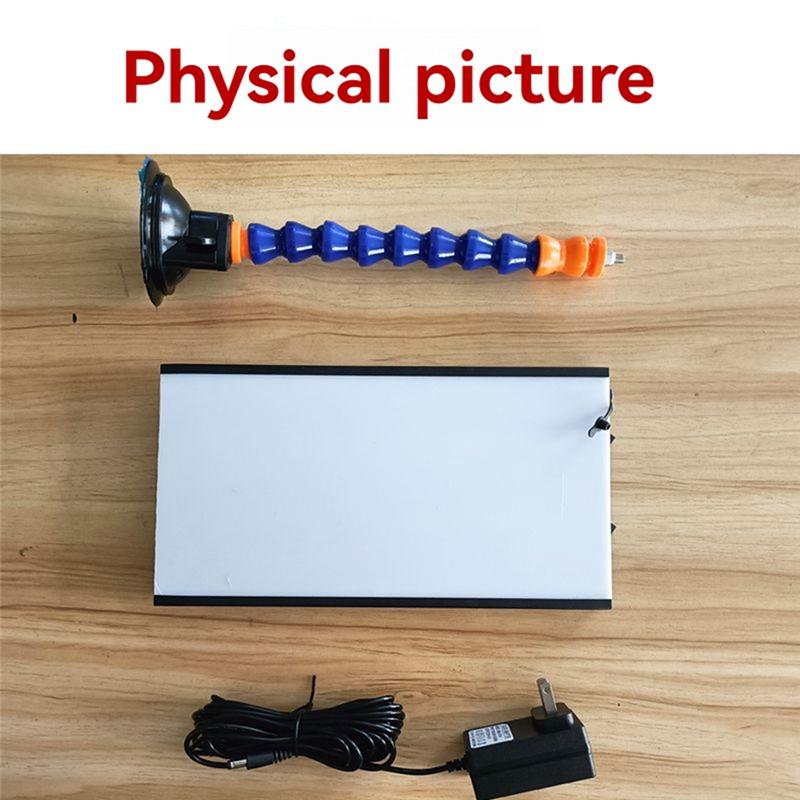 A96I-LED Light Reflection Board With Adjustable Holder For Dent Repair LED Lamp Reflector Board Hand Tool Set US Plug