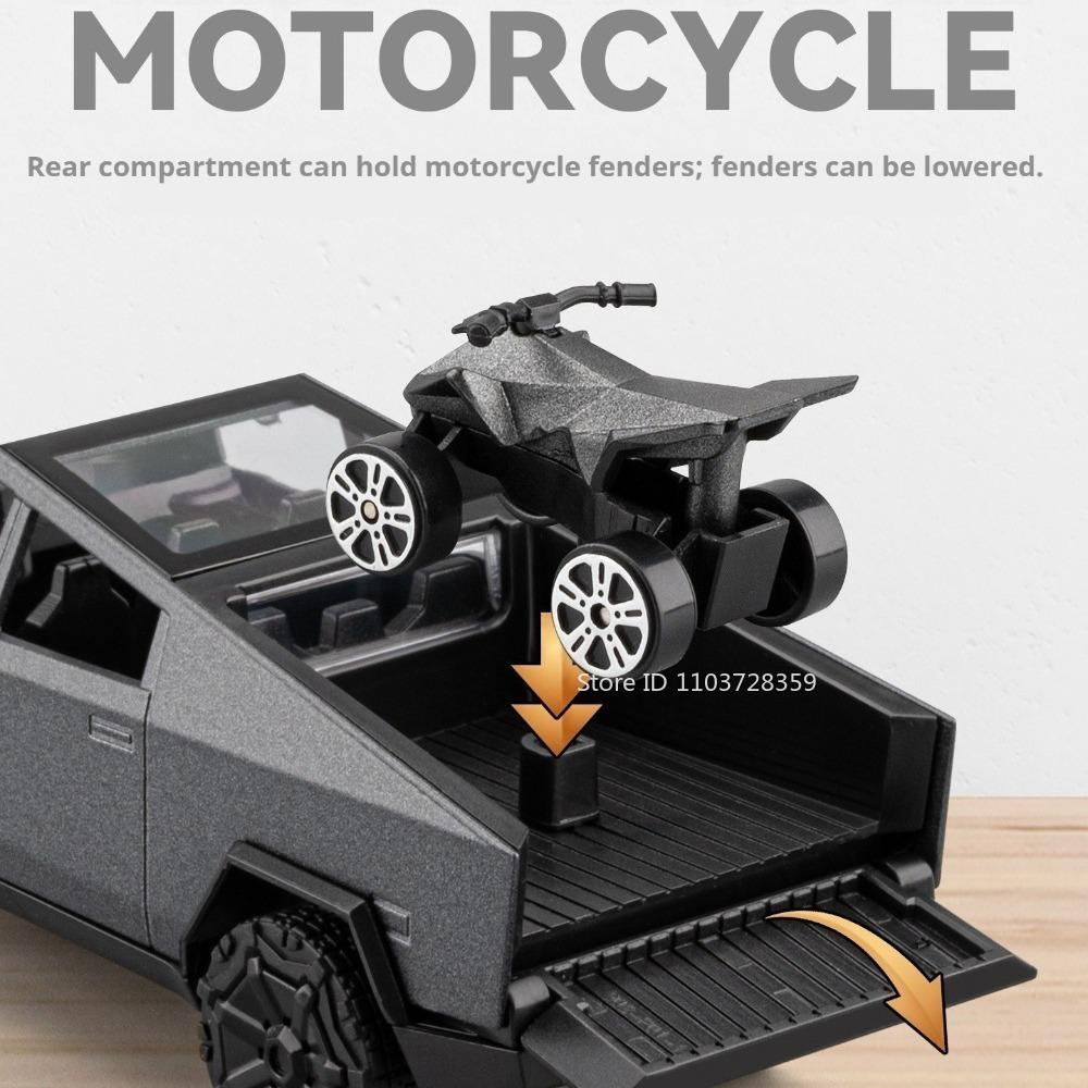 1:36 Miniature Model Pickup Toy Off-Road Cars Alloy Diecast Exquisite Interior Doors Opened Pull Back Home Decoration Vehicles