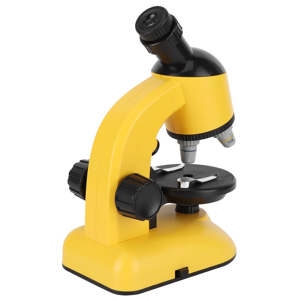 40X1200X Kids Microscope with 360 Rotation Head Educational Toy for Children BeginnersYellow