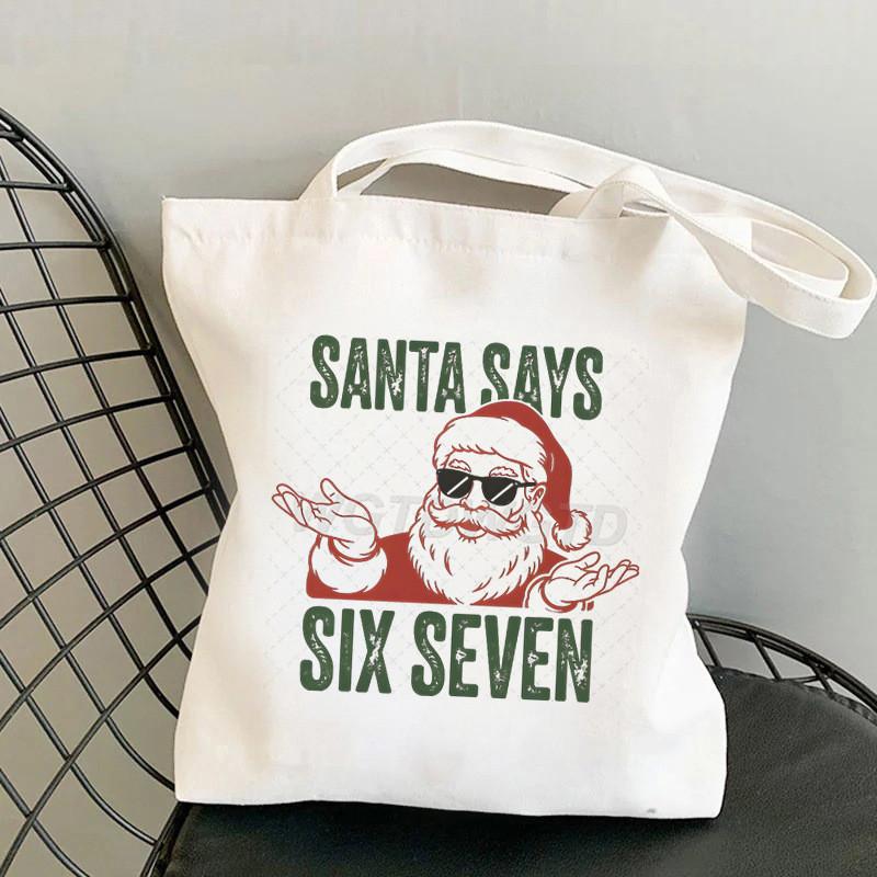 Christmas Handbag Multifunctional Large Capacity Fashion Shoulder Bag Student Canvas Bag