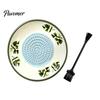 Gadget da Cucina in Ceramica Resistente Grattugia Aglio Zenzero, Piatto Trituratore Manuale 2-in-1 per Cucinare, Base Grattugia Verdure Piatta Portatile Facile da Pulire