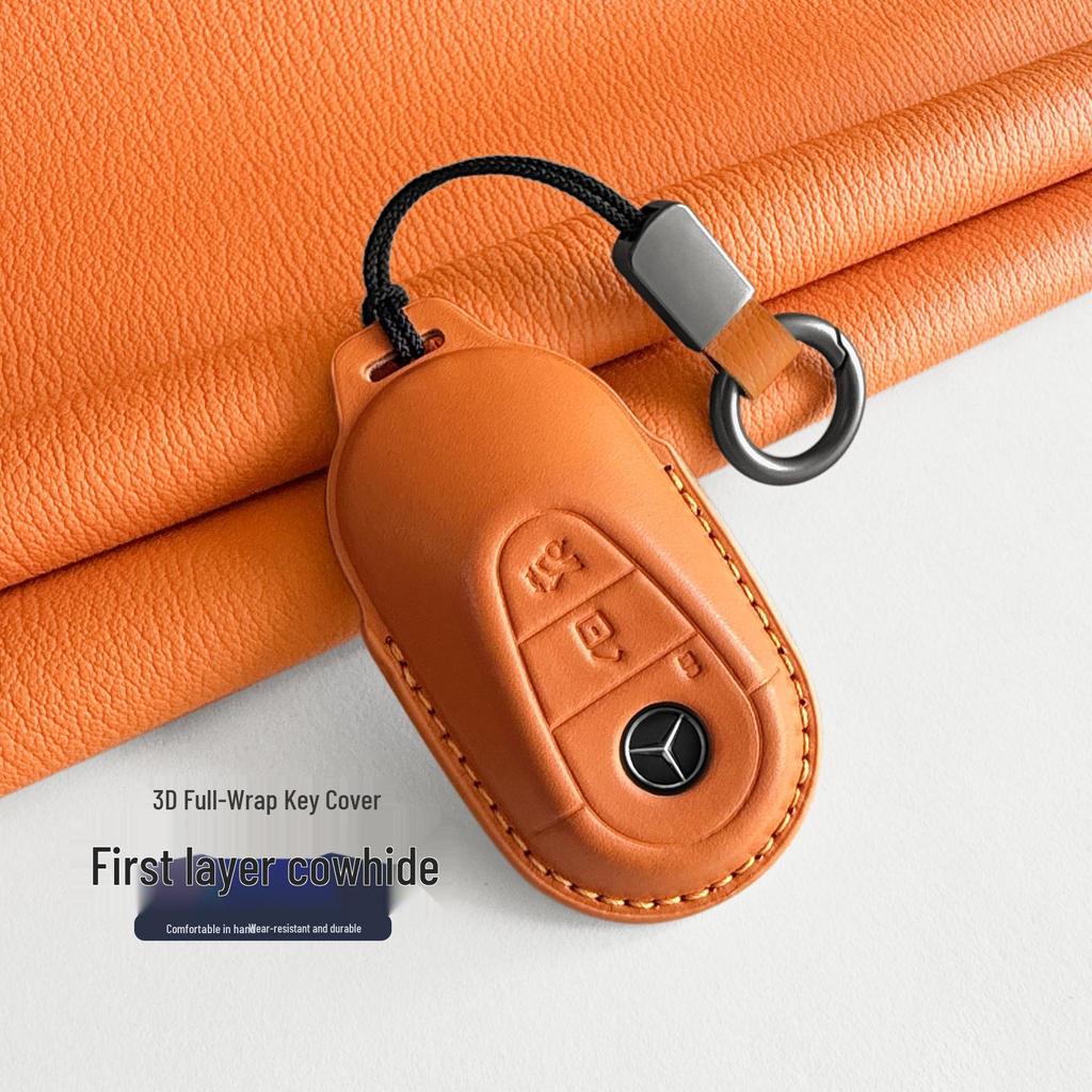 Genuine Leather Key Cover for New Mercedes C200L GLC260L A180L E300L