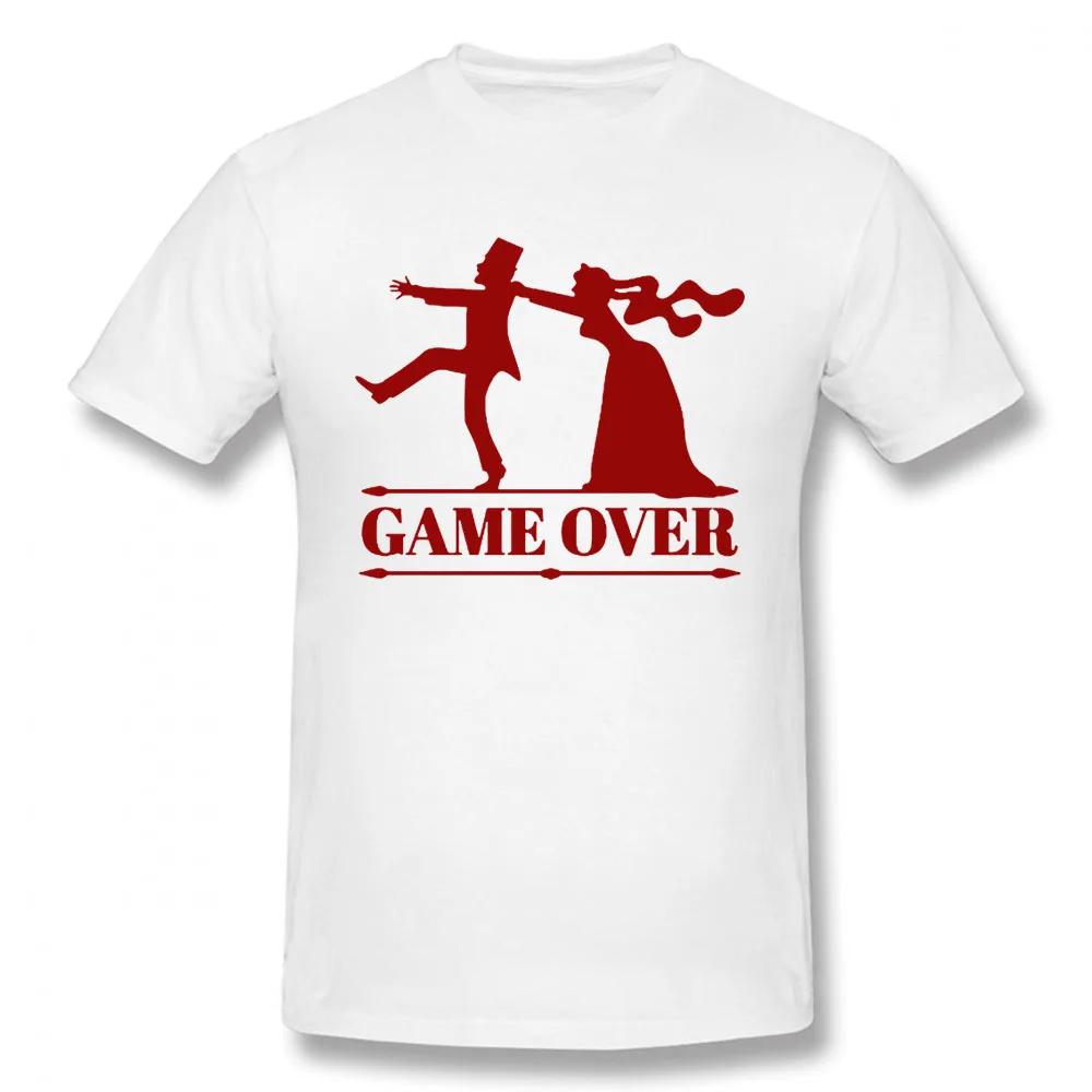 Game Over Bride Groom Bachelor Party T Shirt Funny Tshirt Mens Clothing Short Sleeve Camisetas T-shirt Fashion Streetwear