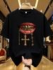 Wds0135creative Pattern Printed Plus Size Unisexs Round Neck Tshirt Summer Casual Short Sleeved Top Street Fashion Versatile