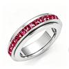 Size 6-10 Stainless Steel Spinner Fidget Ring Cubic Zirconia Lucky Ring  Women and Men