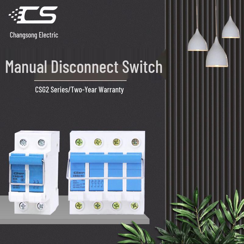 2P 63A Photovoltaic Manual Isolator & 4P 12 Knife Gate Circuit Breaker