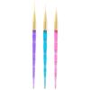 3pcs Manicure Tool Light Therapy Pull Pen 3 Sticks Color Plastic Brushed Color Pen Hook Line Pen