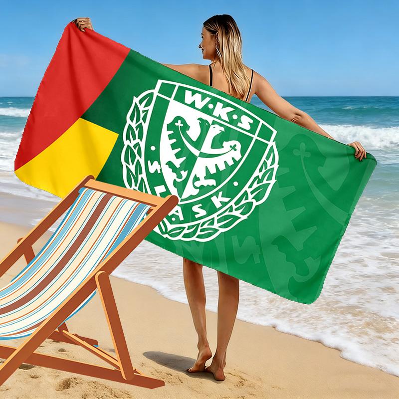 SLASK WROCLAW Print Beach Towel, Large Soft Quick Dry Towel for Beach Camping Swimming