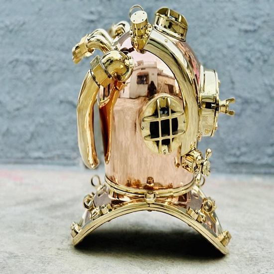 55.88 Cm Copper Brass Diving Helmet U.S Navy Mark V Scuba Divers Helmet