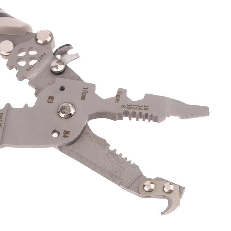 1Pc 18 In 1 Crimper Cable Cutter Pliers Foldable Wire Stripper Upgraded Multifunctional For Wire Stripping Shearing Cutting Tool