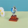 Wooden Tiny Earth Globe Small Wooden World Globe Educational Toy for Dollhouses Furniture and Kids Learning