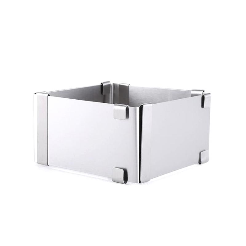Stainless Steel Cake Mold Ring Adjustable Square Mousse Circle Cake Decorating Tool Cake Cutter Mousse Dessert Baking Mould