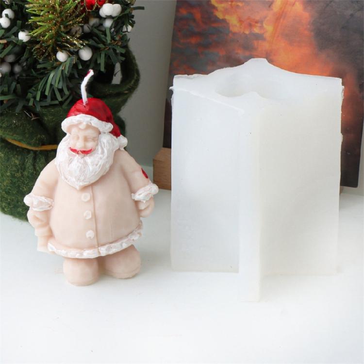 Silicone Molds Ornament Molds Santa Claus Theme Silicone Candle Molds Candle Making Supplies Silicone Texture for Candle