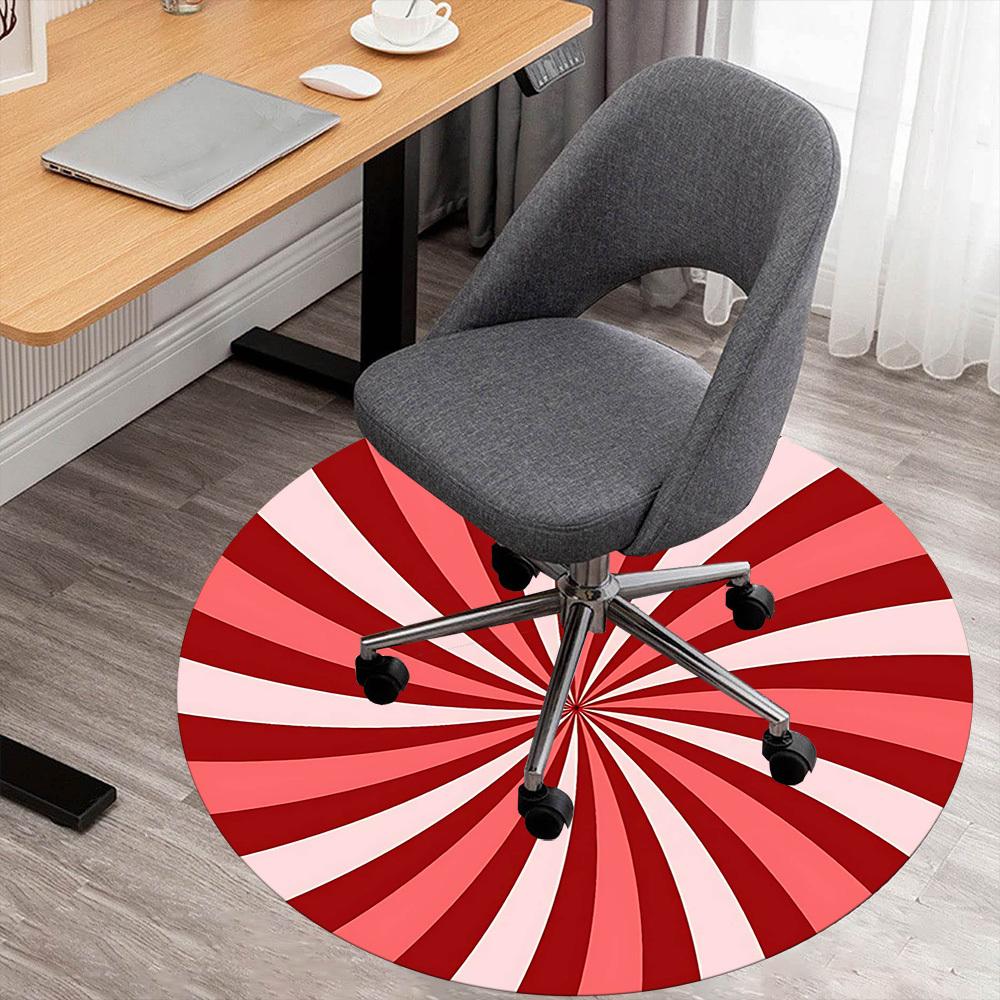 

1 шт. Круглый коврик для стула с узором в виде круга, ковер для пола - Нескользящий, коврик для пола для офиса, спальни и декора интерьера -1002292 80cm by 80cm