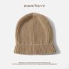 Women's Woolen Beanie: Warm, Knitted, and Versatile for Autumn/Winter - Perfect for Large Head Circumference and a Flattering Small Face Look.