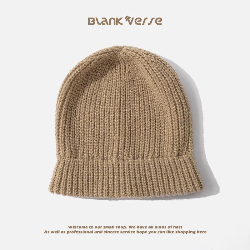 Women's Woolen Beanie: Warm, Knitted, and Versatile for Autumn/Winter - Perfect for Large Head Circumference and a Flattering Small Face Look.