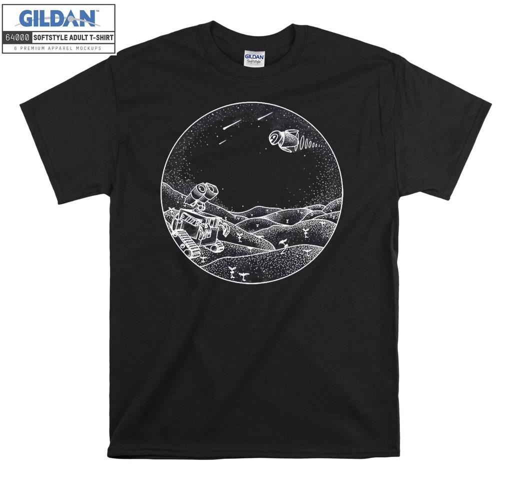 Galaxy Circle Wall E And Eve Washed Shirt W Hoodie Tshirt Men Women Unisex AC353